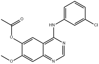 4-(3-chlorophenylamino)-7-methoxyquinazolin-6-yl acetate, 1187223-25-1, 结构式