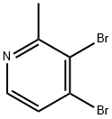 3,4-Dibromo-2-methylpyridine Structure