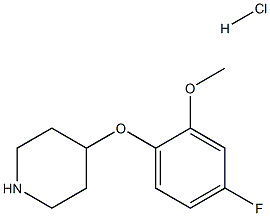 4-(4-FLUORO-2-METHOXYPHENOXY)PIPERIDINE HYDROCHLORIDE Structure