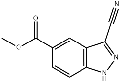 3-氰基-1H-吲唑-5-甲酸甲酯, 1190319-99-3, 结构式