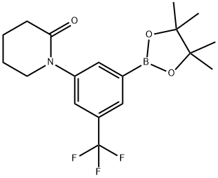 1-[3-(TETRAMETHYL-1,3,2-DIOXABOROLAN-2-YL)-5-TRIFLUOROMETHYLPHENYL]PIPERIDIN-2-ONE Struktur
