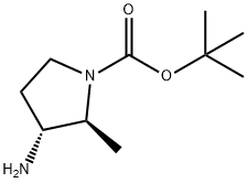 1-Pyrrolidinecarboxylic acid, 3-amino-2-methyl-, 1,1-dimethylethyl ester, (2S,3R)-|(2S,3R)-3-氨基-2-甲基-1-吡咯烷羧酸叔丁酯