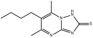 6-丁基-5,7-二甲基-[1,2,4]三唑并[1,5-A]嘧啶-2-硫醇,1193388-61-2,结构式