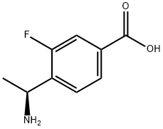 4-((1S)-1-AMINOETHYL)-3-FLUOROBENZOIC ACID Struktur
