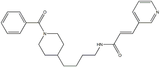 (E)-N-[4-(1-benzoylpiperidin-4-yl)butyl]-3-pyridin-3-ylprop-2-enamide,1198425-96-5,结构式