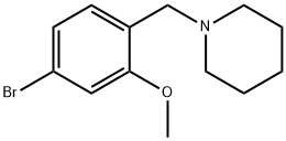 1-(4-溴-2-甲氧基苄基)哌啶,1200130-99-9,结构式
