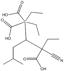 3-CYANO-2-(2-METHYLPROPYL)-1,1,3-PROPANETRICARBOXYLIC ACID 1,1,3-TRIETHYL ESTER, 1202498-37-0, 结构式