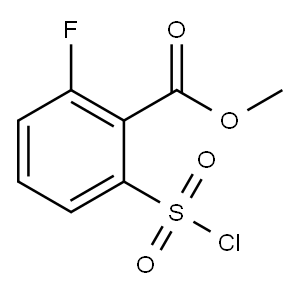 甲基 2-(氯磺酰)-6-氟苯酸盐, 120257-01-4, 结构式