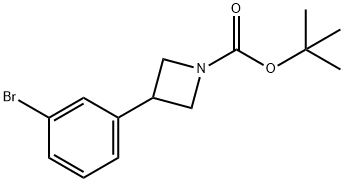 tert-butyl 3-(3-bromophenyl)azetidine-1-carboxylate Struktur