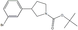 tert-butyl 3-(3-bromophenyl)pyrrolidine-1-carboxylate Structure