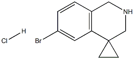 6'-溴-2',3'-二氢-1'H-螺[环丙烷-1,4'-异喹啉]盐酸盐,1203686-64-9,结构式