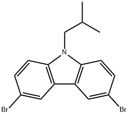 3,6-dibromo-9-(2-methylpropyl)carbazole,1204702-75-9,结构式
