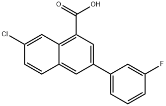7-CHLORO-3-(3-FLUOROPHENYL)NAPHTHALENE-1-CARBOXYLIC ACID Structure