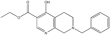 ETHYL 7-BENZYL-4-HYDROXY-5,6,7,8-TETRAHYDRO-1,7-NAPHTHYRIDINE-3-CARBOXYLATE, 1207176-20-2, 结构式