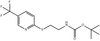 1,1-dimethylethyl (2-{[5-(trifluoromethyl)-2-pyridyl]thio}ethyl)carbamate Struktur