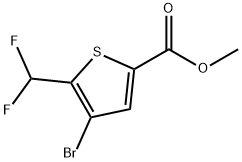 甲基 4-溴-5-(二氟甲基)噻吩-2-甲酸基酯, 1207557-47-8, 结构式