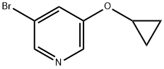 Pyridine, 3-bromo-5-(cyclopropyloxy)- Structure
