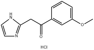2-(1H-咪唑-2-基)-1-(3-甲氧苯基)乙烷-1-酮盐酸 结构式