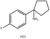 1-(4-氟苯基)环戊胺盐酸盐,1209904-53-9,结构式