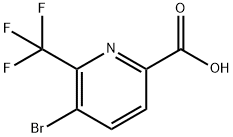 5-bromo-6-(trifluoromethyl)pyridine-2-carboxylic acid, 1211541-06-8, 结构式