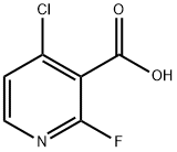 2-氟-4-氯吡啶-3-羧酸, 1211584-03-0, 结构式