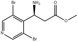 METHYL (3S)-3-AMINO-3-(3,5-DIBROMO(4-PYRIDYL))PROPANOATE 结构式