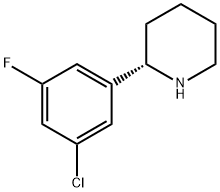 (2S)-2-(5-CHLORO-3-FLUOROPHENYL)PIPERIDINE Structure
