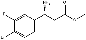 METHYL (3R)-3-AMINO-3-(4-BROMO-3-FLUOROPHENYL)PROPANOATE Structure