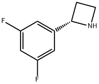(2S)-2-(3,5-difluorophenyl)azetidine 结构式