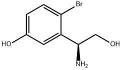 (S)-3-(1-氨基-2-羟乙基)-4-溴苯酚, 1213604-94-4, 结构式