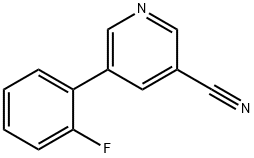 5-(2-fluorophenyl)pyridine-3-carbonitrile Struktur