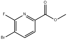 5-溴-6-氟吡啶甲酸甲酯, 1214336-44-3, 结构式