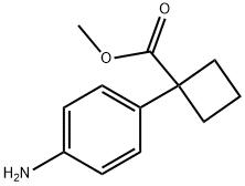 1-(4-amino-phenyl)-cyclobutanecarboxylic acid methyl ester Structure