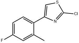 2-Chloro-4-(2-methyl-4-fluorophenyl)thiazole Struktur