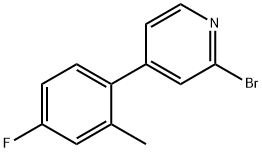 2-Bromo-4-(2-methyl-4-fluorophenyl)pyridine 结构式