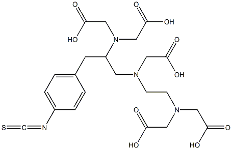 2-({2-[bis(carboxymethyl)amino]-3-(4-isothiocyanatophenyl)propyl}({2-[bis(carboxy methyl)amino]ethyl})amino)acetic acid,121806-83-5,结构式