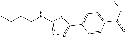 methyl 4-(5-(butylamino)-1,3,4-thiadiazol-2-yl)benzoate 结构式