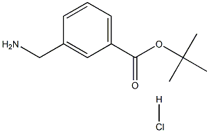 叔-丁基 3-(氨基甲基)苯酸盐盐酸 结构式