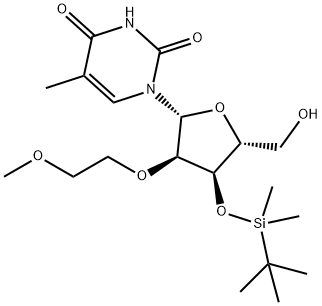 3'-O-(t-Butyldimethylsilyl)-2'-O-(2-methoxyethyl)-5-methyluridine Structure