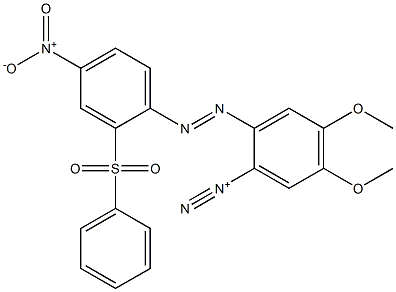 Benzenediazonium, 4,5-dimethoxy-2-[[4-nitro-2-(phenylsulfonyl)phenyl]azo]- Struktur