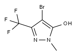 4-bromo-5-hydroxy-1-methyl-3-trifluoromethylpyrazole,122431-43-0,结构式