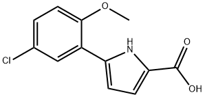 5-(5-chloro-2-methoxyphenyl)-1H-pyrrole-2-carboxylic acid,1226117-44-7,结构式