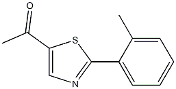 1-[2-(2-甲基苯基)-1,3-噻唑-5-基]乙烷-1-酮 结构式