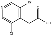 4-Pyridineacetic acid, 3-bromo-5-chloro- Structure