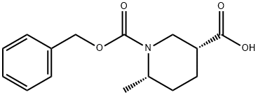 (3R,6S)-1-((苄氧基)羰基)-6-甲基哌啶-3-甲酸,1227917-61-4,结构式
