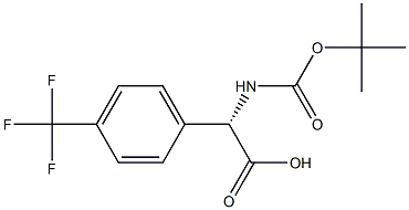 (S)-2-((tert-butoxycarbonyl)amino)-2-(4-(trifluoromethyl)phenyl)acetic acid Structure