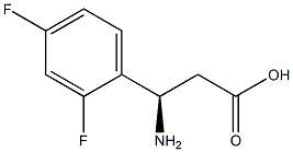 (3R)-3-AMINO-3-(2,4-DIFLUOROPHENYL)PROPANOIC ACID 化学構造式