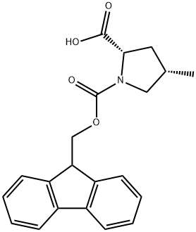 (4S)-1-FMOC-4-甲基-L-脯氨酸 结构式