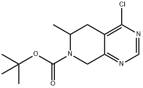 tert-butyl 4-chloro-6-methyl-5,6-dihydropyrido[3,4-d]pyrimidine-7(8H)-carboxylate Structure