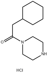 2-环己基-1-(哌嗪-1-基)乙烷-1-酮盐酸 结构式